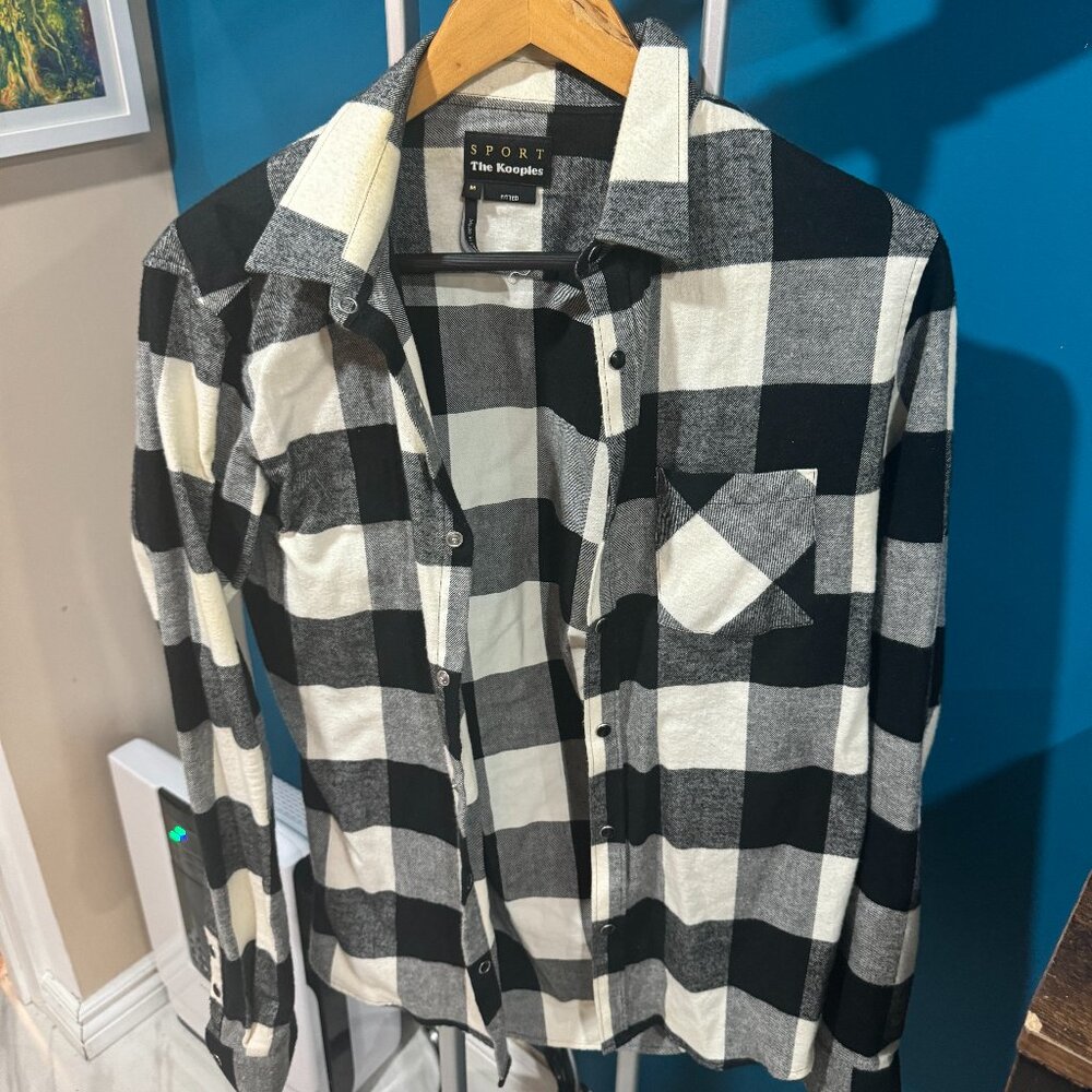The Kooples (Black & White) Flannel Shirt